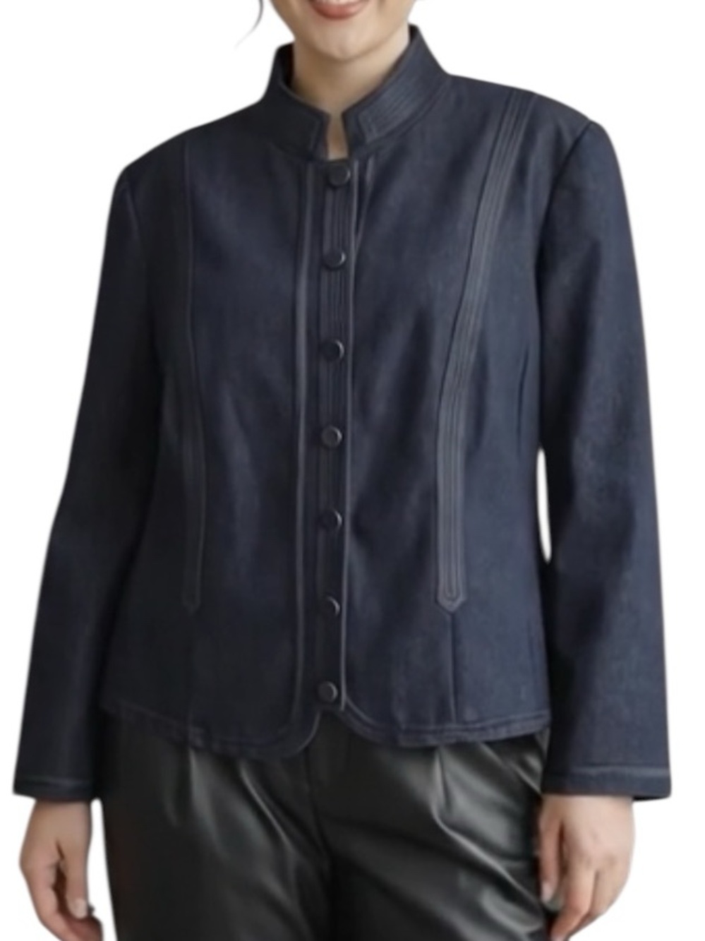 Nygard Denim Jacket Designer
Blazer Classic Casual Chic Old Money Denim Blue 20